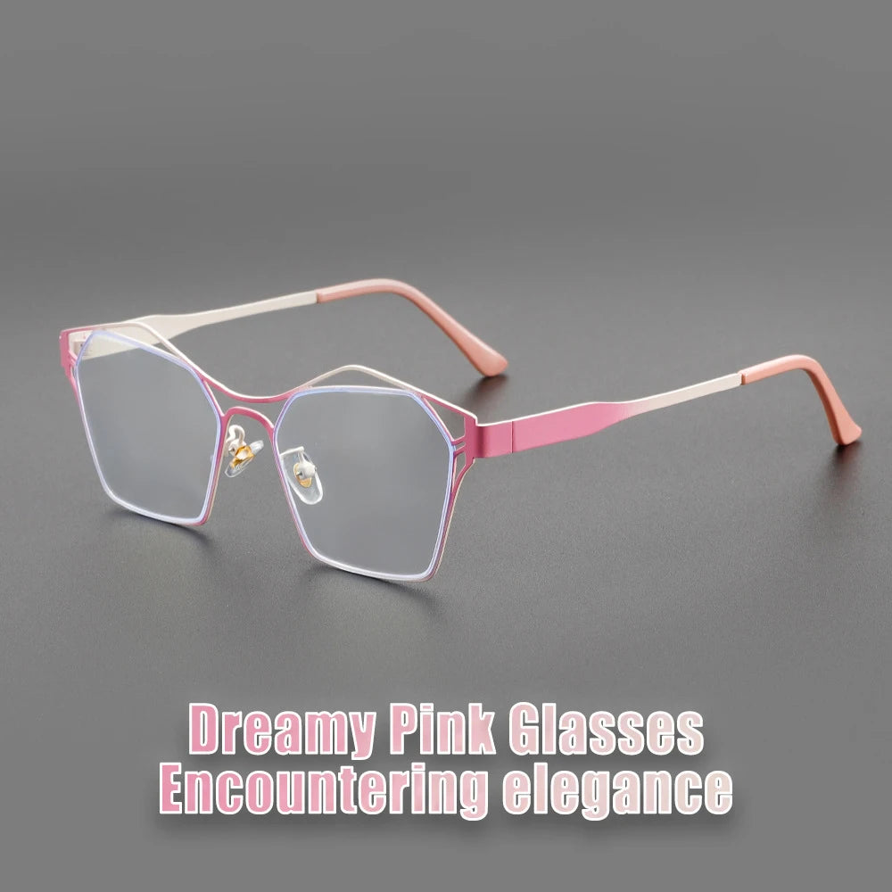 COMPUTER GLASSES / EXECUTIVE Fashion Anti Blue Light Blocking Eyewear Optical Frame Eye Transparent Green Color Cat Eye Fashion Women's Trendy Glasses