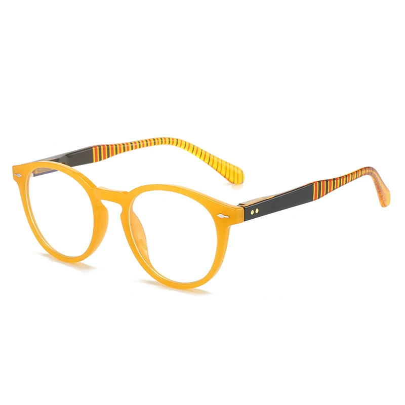 Reading Glasses Round Frame Glasses Women Corrective Eyeglasses Flexible.