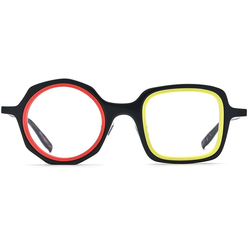 COMPUTER GLASSES / EXECUTIVE Acetate Glasses Frame Men Left Square Right Round Women Brand Design Optical Spectacle Optical