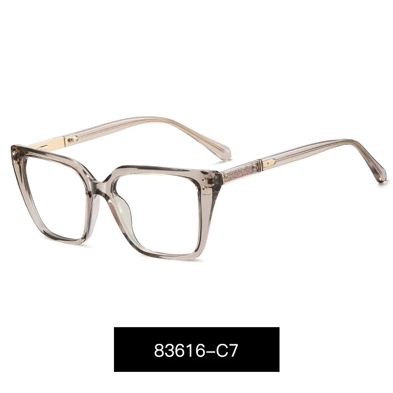 Reading Glasses Anti-Blue Light Women's Classic Square Thick Frame Optical Eyewear for Female
