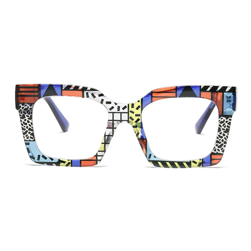 COMPUTER GLASSES / EXECUTIVE Square Glasses Frame Vintage Clear Glasses Trending Styles Blue Green Designer Fashion Computer Eyeglasses Brand