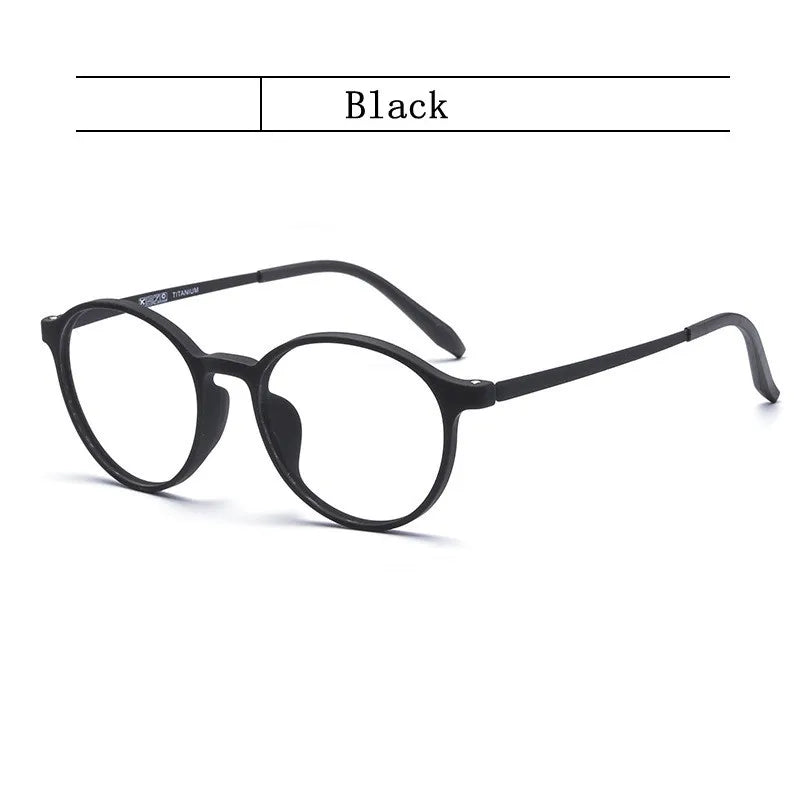 3050 Pure Titanium Round Frame Anti Blue Light Reading Glasses Men / Woman Computer Presbyopic Eyeglasses Magnifying Eyewear