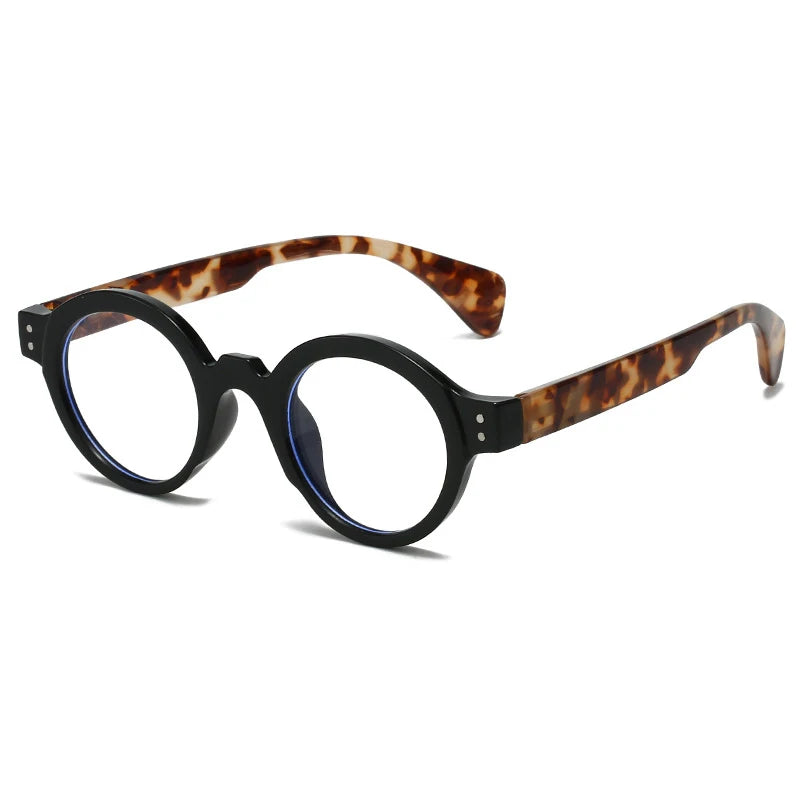 Reading Glasses Retro Round Spring Hinge Blue Light Blocking Woman Men Classic Presbyopia Reader Glasses Diopter +1.0 To +4.0