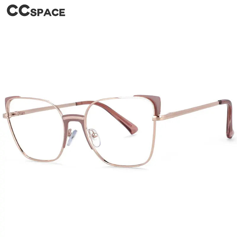 COMPUTER GLASSES / EXECUTIVE Cat Eye Rectangle Anti Blue Light Optical Metal Glasses Frames Women Fashion