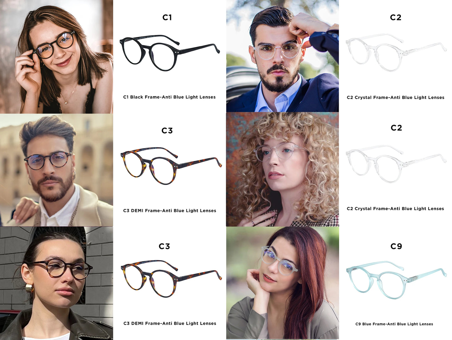 ANTI BLUE LIGHT Blocking Reading Glasses Women Men Anti-Glare Presbyopic Computer Eyeglasses Diopter from +0 to +4.0
