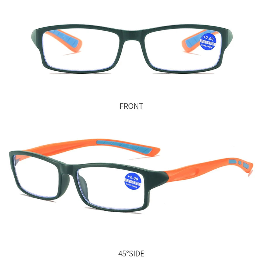 Reading Glasses Women Anti Blue Light Sports Eyeglasses Fashion Man Small Frame Presbyopia Hyperopia Eyewear+1.0+2.0+3.0+4.0