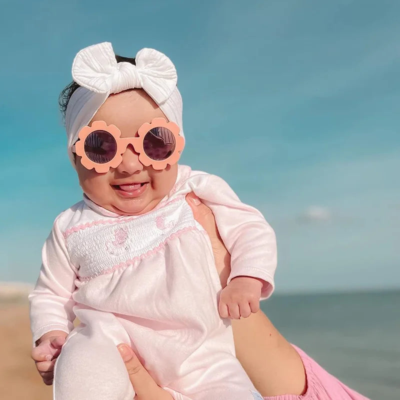 0-24 Months Baby Polarized Round Sun Flower Flexible Bendable Strap Newborn Infant
