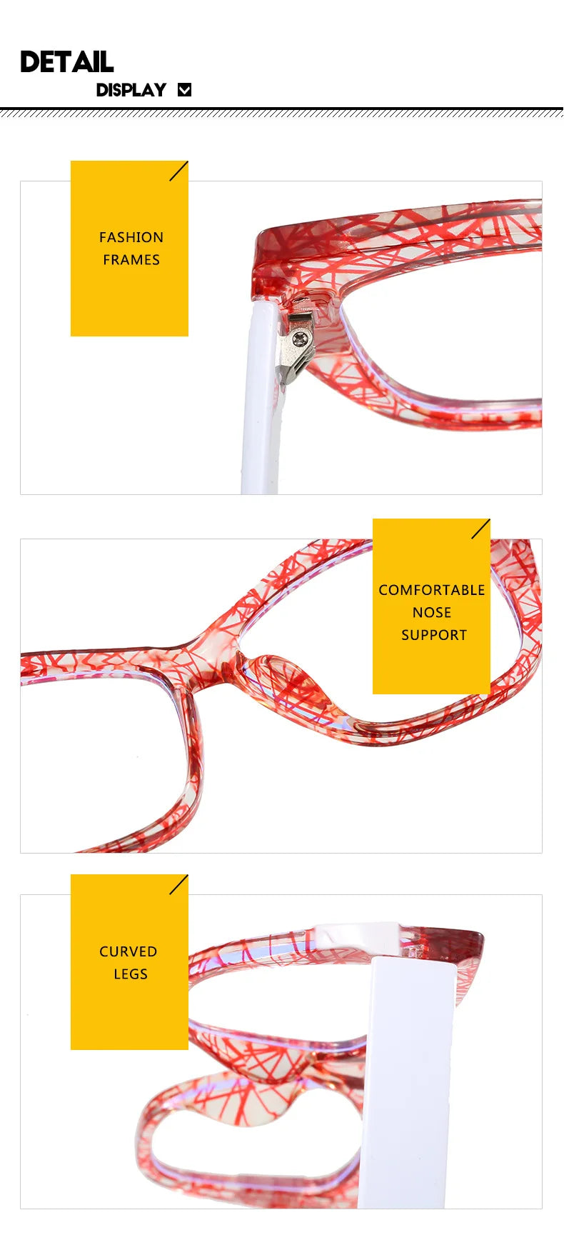 COMPUTER GLASSES / EXECUTIVE New Fashion Double Color Cat Eye Women Glasses Frame Clear Anti Blue Light Optical Leopard Eyewear