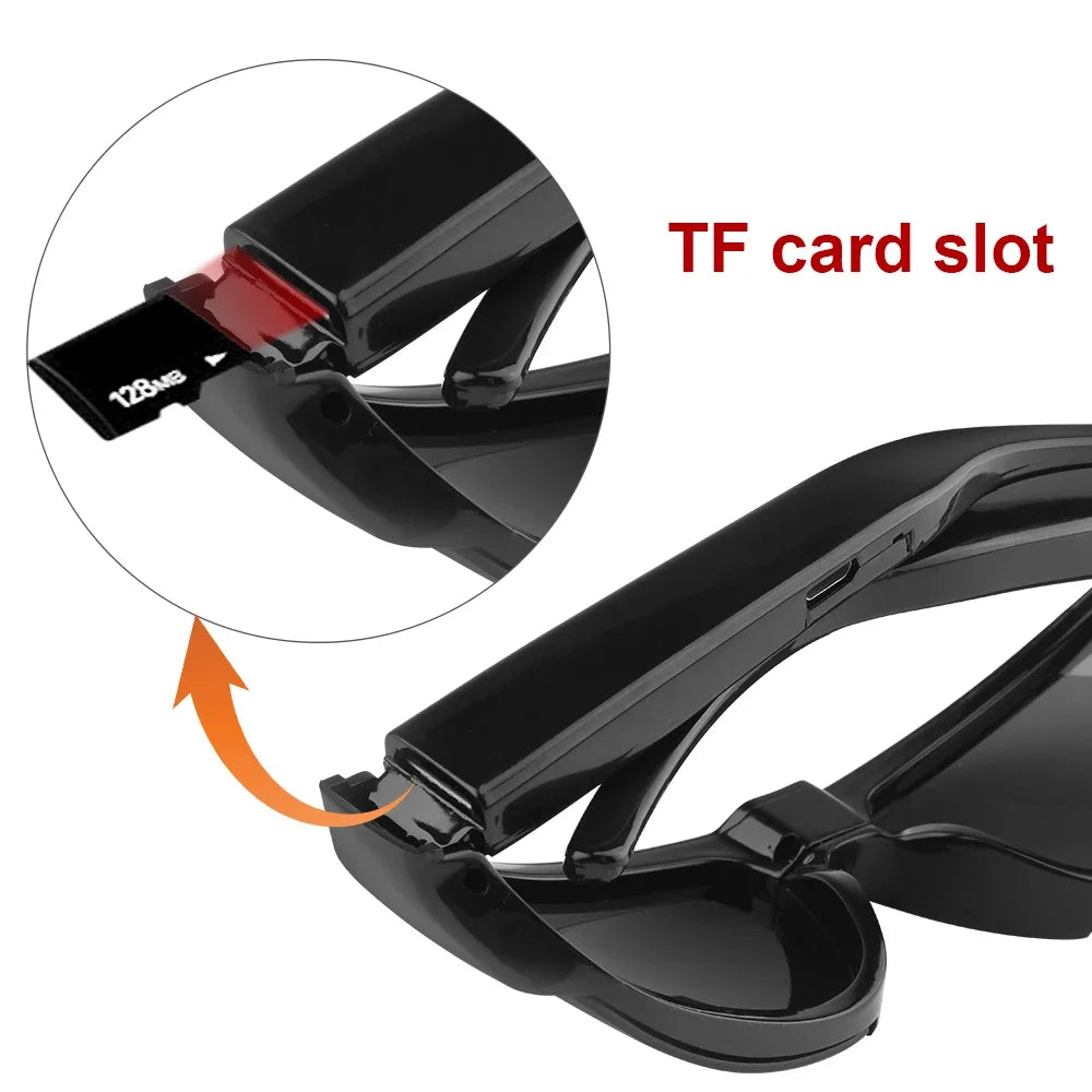 Ai Smart Glasses Unisex Mini Glasses Camera Portable Outdoor Security Sports DV DVR Video Recorder Surveillance Camcorder For Driving