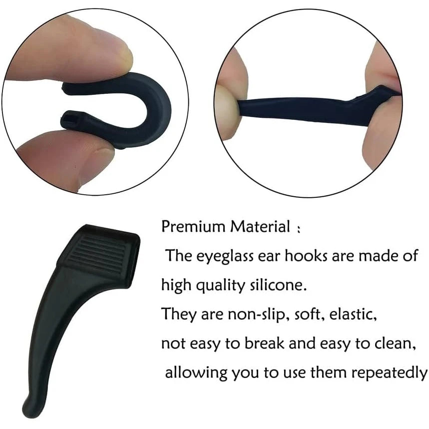 2/40pcs Silicone Ear Hook Anti-slip Glasses Leg Ear Sleeve Bracket Fastener Sunglasses Accessories Grip Anti-fall Eyewear Holder
