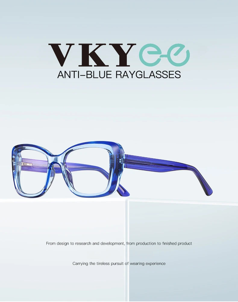 Reading Glasses VICKY Square Personalized Design Women's Anti-Blue Light Glasses Customized Prescription Available PFD2147