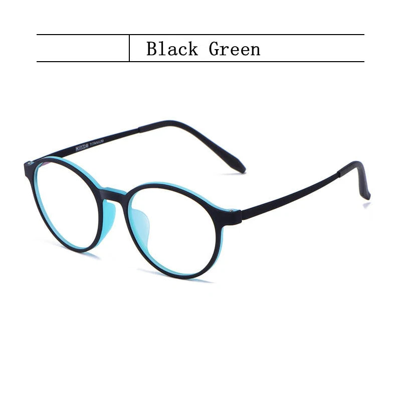 3050 Pure Titanium Round Frame Anti Blue Light Reading Glasses Men / Woman Computer Presbyopic Eyeglasses Magnifying Eyewear
