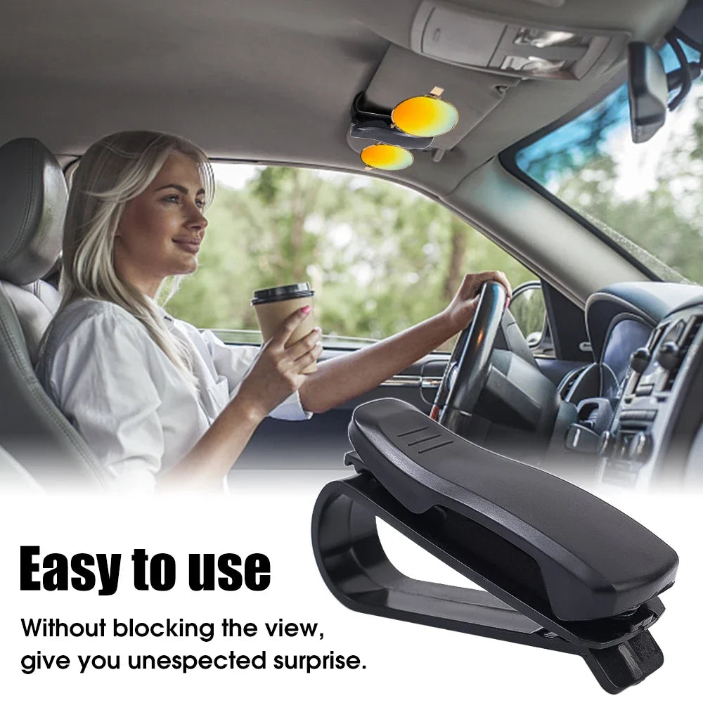 1-5PCS Universal Auto Sun Visor Glasses Car Accessories Box Sunglasses Clip Card Ticket Holder Stand Fastener Case Eyeglasses