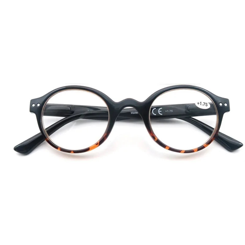 Reading Glasses for Men Women Classic Round Readers Eyeglasses High Qulity Spring Hinge Hyperopic Presbyopia +1.0 to +4.0