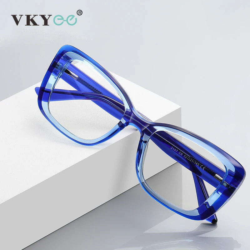 Reading Glasses VICKY Square Personalized Design Women's Anti-Blue Light Glasses Customized Prescription Available PFD2147