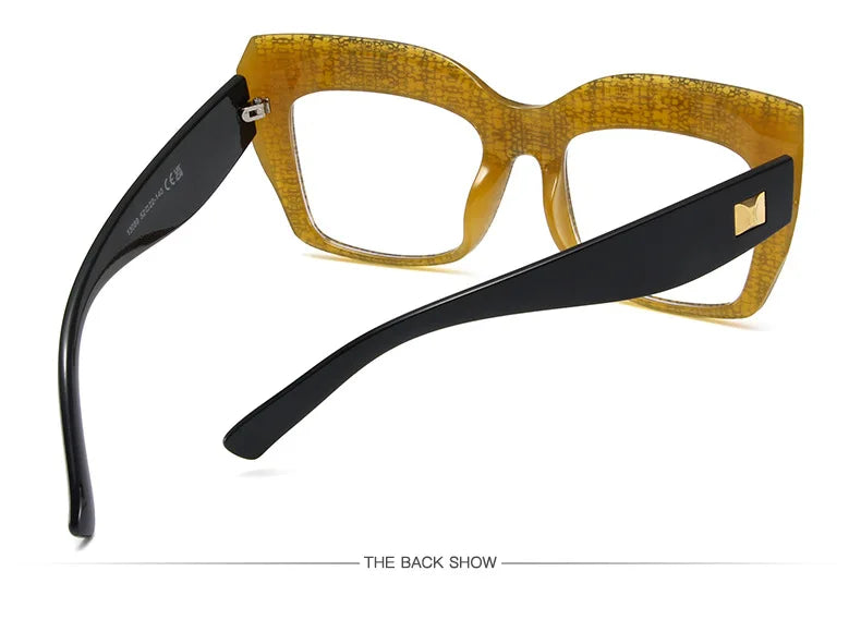 COMPUTER GLASSES / EXECUTIVE Oversize Women's Glasses Fashion Square Ladies Eyeglasses Blue Clear Lens Optical Female Eyewear Anti Blue Light
