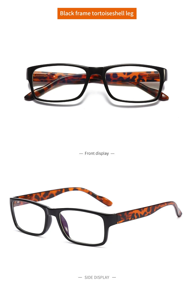 Reading Glasses Women Retro Anti Blue Light Clear Glasses Men Classic Rectangle Hyperopia Eyeglasses +1.0 +1.5 +2.0 +2.5 To +4.0