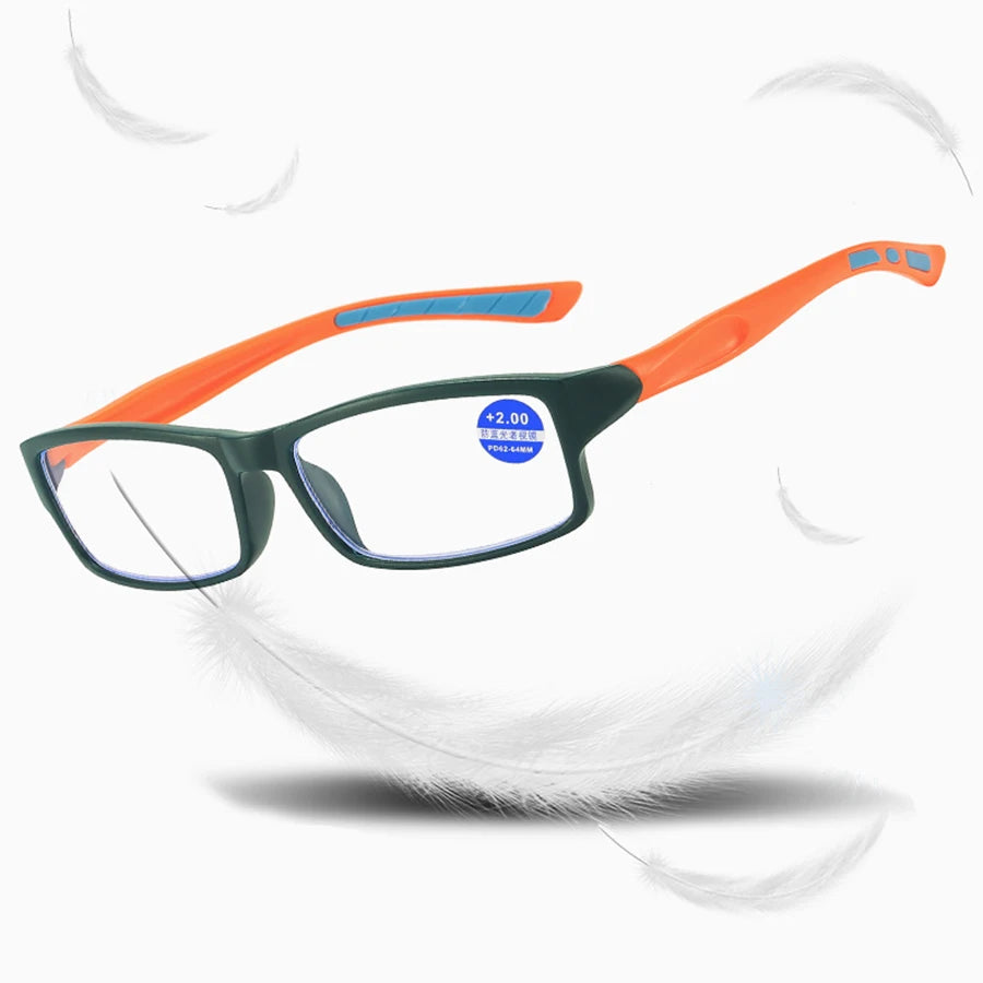 Reading Glasses Women Anti Blue Light Sports Eyeglasses Fashion Man Small Frame Presbyopia Hyperopia Eyewear+1.0+2.0+3.0+4.0