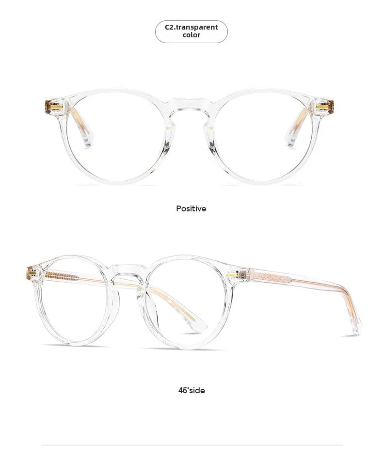 ANTI BLUE LIGHT Round Prescription Glasses Men's Eyeglasses Lunettes Myopia Lenses Eyepieces for Reading Glass Eyewear