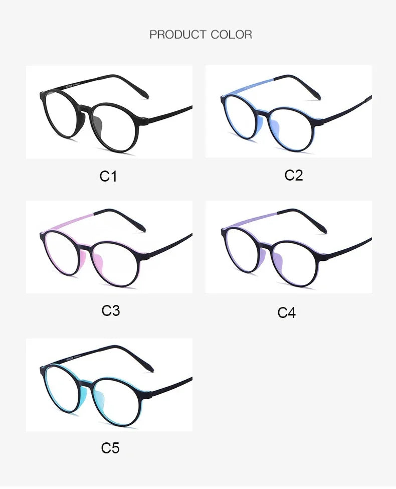 3050 Pure Titanium Round Frame Anti Blue Light Reading Glasses Men / Woman Computer Presbyopic Eyeglasses Magnifying Eyewear