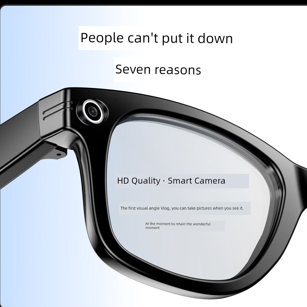 Ai Smart Glasses Unisex Travel Black Technology Smart Glasses Camera All-in-One Sports Camera HD AI Artificial Intelligent Sunglasses Recording Video