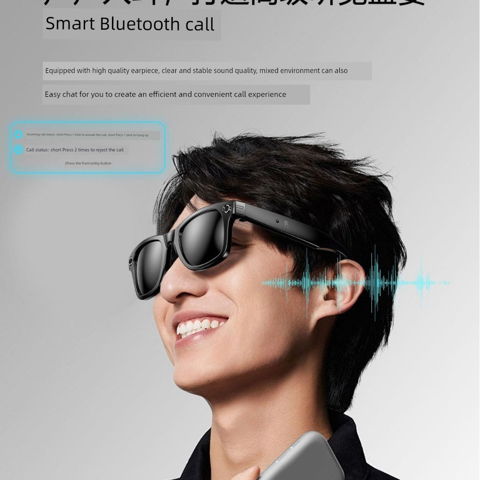 Ai Smart Glasses Unisex Travel Black Technology Smart Glasses Camera All-in-One Sports Camera HD AI Artificial Intelligent Sunglasses Recording Video