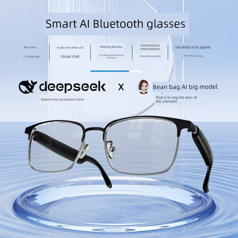 Ai Smart Glasses Unisex Travel Black Technology Smart Glasses Camera All-in-One Sports Camera HD AI Artificial Intelligent Sunglasses Recording Video