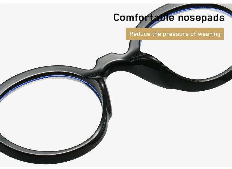 Reading Glasses Retro Round Spring Hinge Blue Light Blocking Woman Men Classic Presbyopia Reader Glasses Diopter +1.0 To +4.0