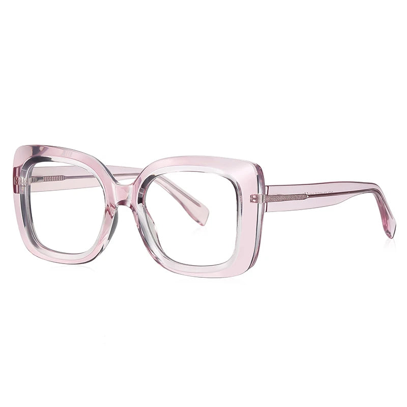 READING GLASSES CLLOIO Trendy Women's Progressive Reading Eyeglasses Simple Square Round Myopia Glasses Anti-Blue Light Prescription Glasses