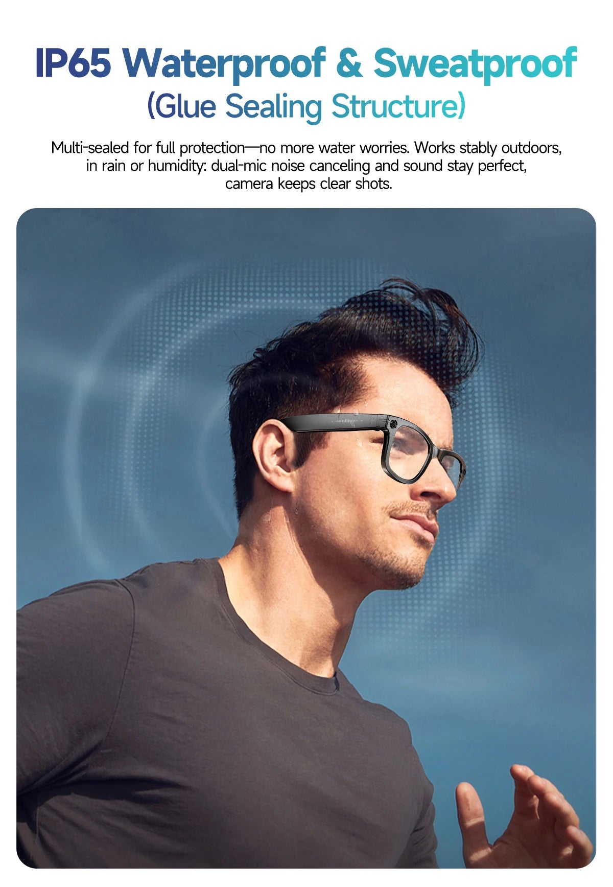 Ai Smart Glasses Unisex AI Smart Glasses with 8MP Camera Video Recording 100+ Languages Translation Sunglasses Bluetooth Call Music Play Men Women