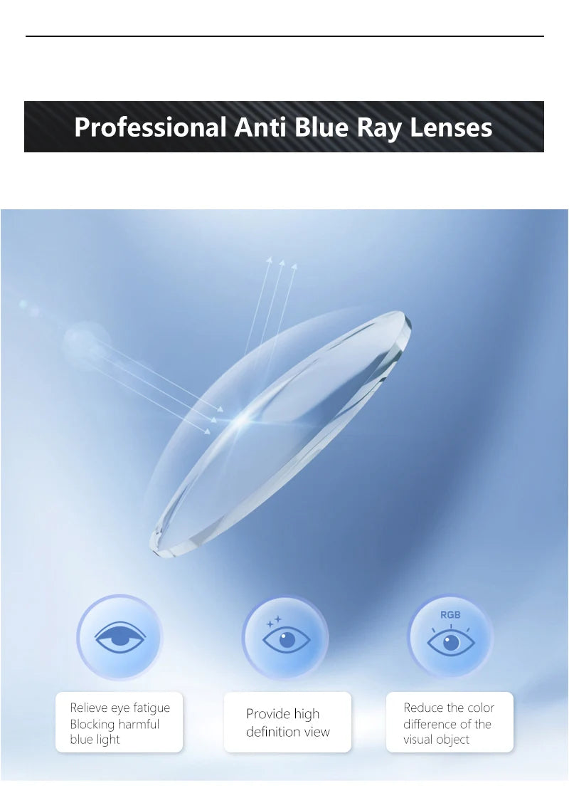 Acetate Anti Blue Light Computer Eyeglasses Unisex