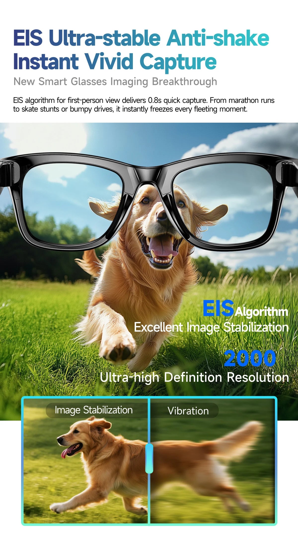 Ai Smart Glasses Unisex smart glasses with Camera Video 8MP Translation Sunglasses Bluetooth Call Music Play Men Women Recording 100+ Languages
