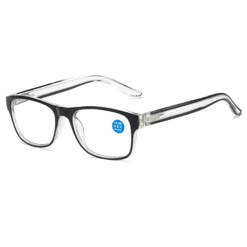 Reading glasses Anti Blue Light Reading Glasses Fashion Women Men Clear Square Computer Presbyopic Eyeglasses Spring Legs Frame Eyewear