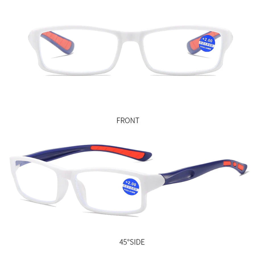 Reading Glasses Women Anti Blue Light Sports Eyeglasses Fashion Man Small Frame Presbyopia Hyperopia Eyewear+1.0+2.0+3.0+4.0