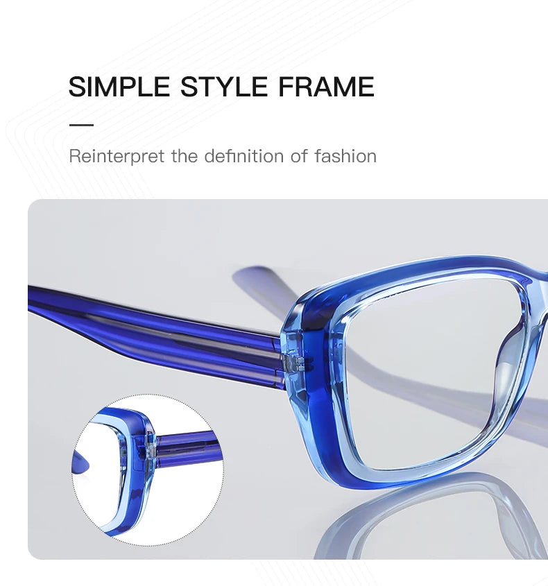 Reading Glasses VICKY Square Personalized Design Women's Anti-Blue Light Glasses Customized Prescription Available PFD2147