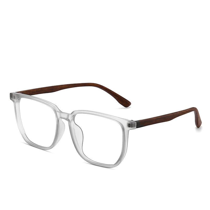 ANTI BLUE LIGHT Wood Pattern Retro / Glasses for Men Optical TR90 MEN / WOMEN Square Glasses Frame Clear Lens Gift Frames F75233