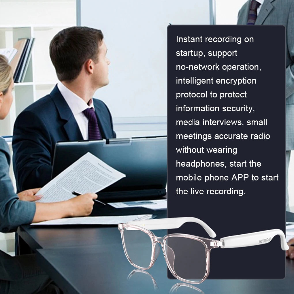 Ai Smart Glasses Unisex Smart Glasses Translator 144 Languages Real-time Translation Translation Bluetooth AI Translator Glasses Built-in Mic Speakers