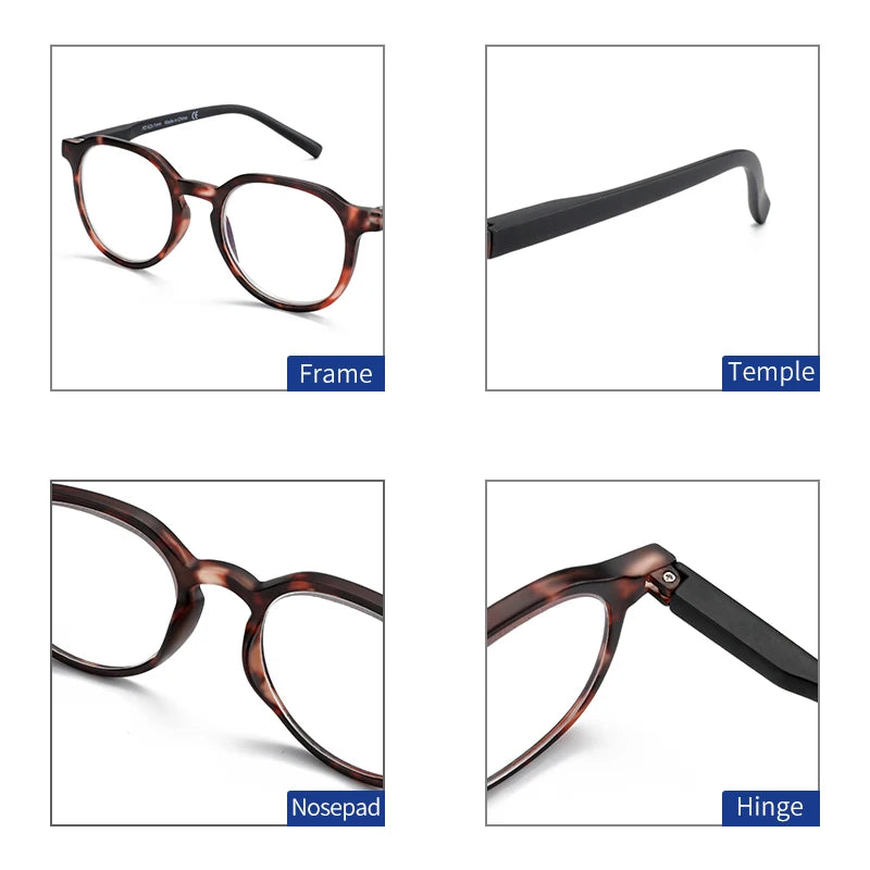 ANTI BLUE LIGHT Retro Circular Glasses Blue Light Blocking Round Computer Eyeglasses for Unisex Fashion
