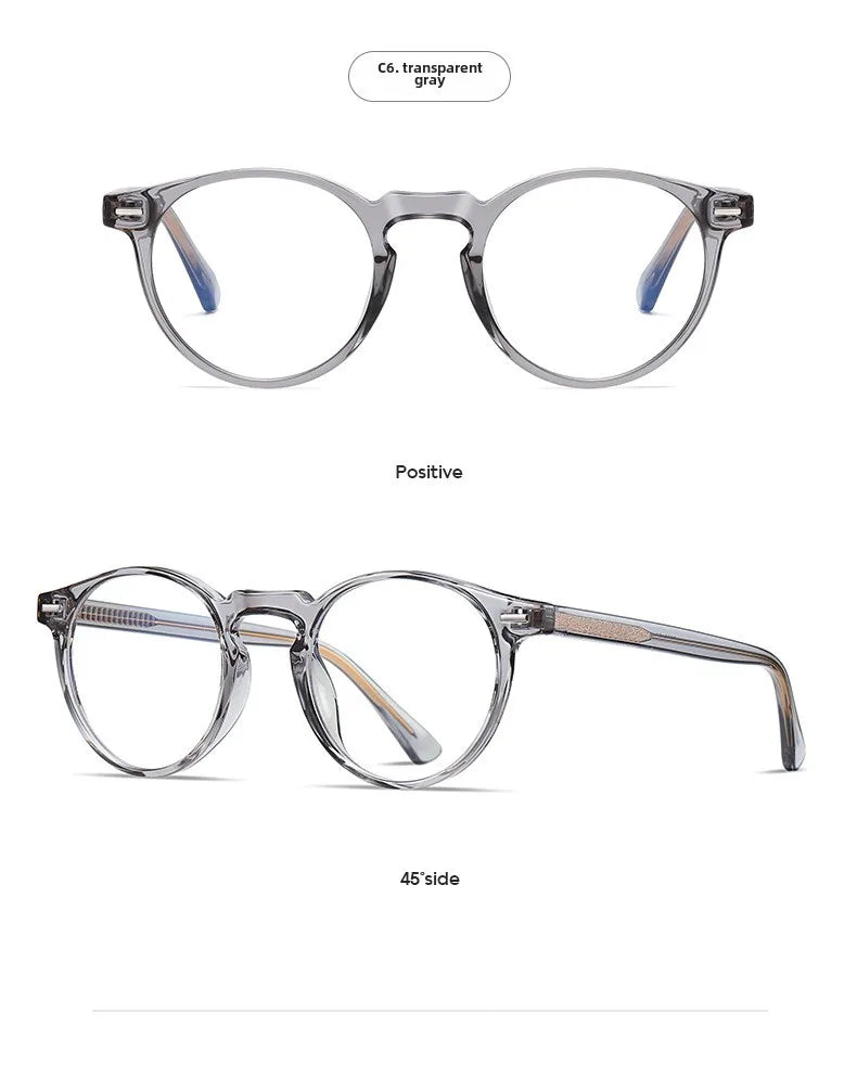 ANTI BLUE LIGHT Round Prescription Glasses Men's Eyeglasses Lunettes Myopia Lenses Eyepieces for Reading Glass Eyewear