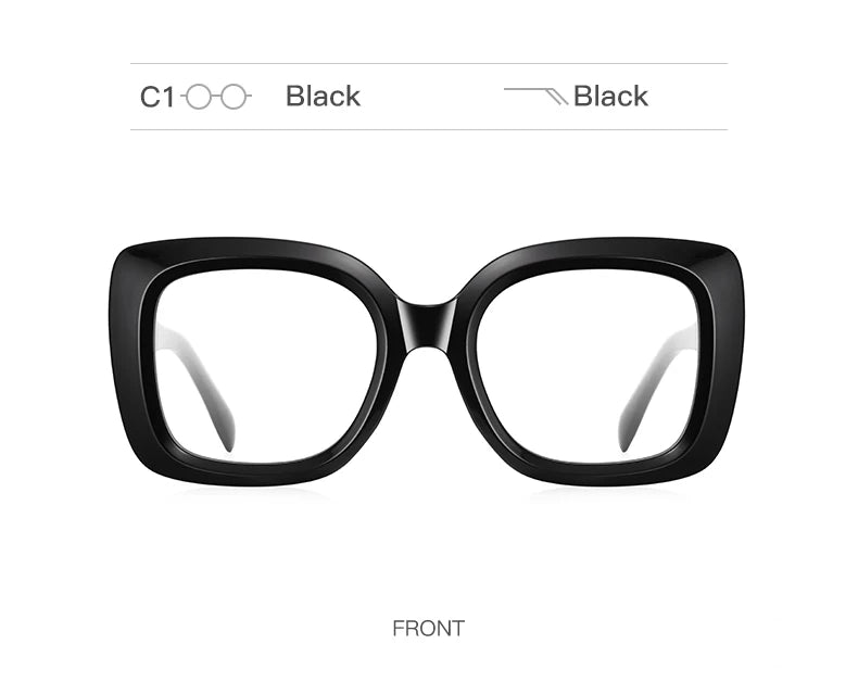 READING GLASSES CLLOIO Trendy Women's Progressive Reading Eyeglasses Simple Square Round Myopia Glasses Anti-Blue Light Prescription Glasses