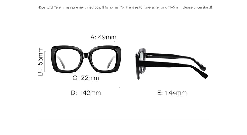 READING GLASSES CLLOIO Trendy Women's Progressive Reading Eyeglasses Simple Square Round Myopia Glasses Anti-Blue Light Prescription Glasses