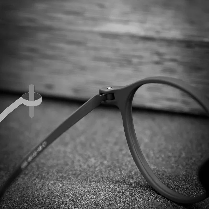 3050 Pure Titanium Round Frame Anti Blue Light Reading Glasses Men / Woman Computer Presbyopic Eyeglasses Magnifying Eyewear