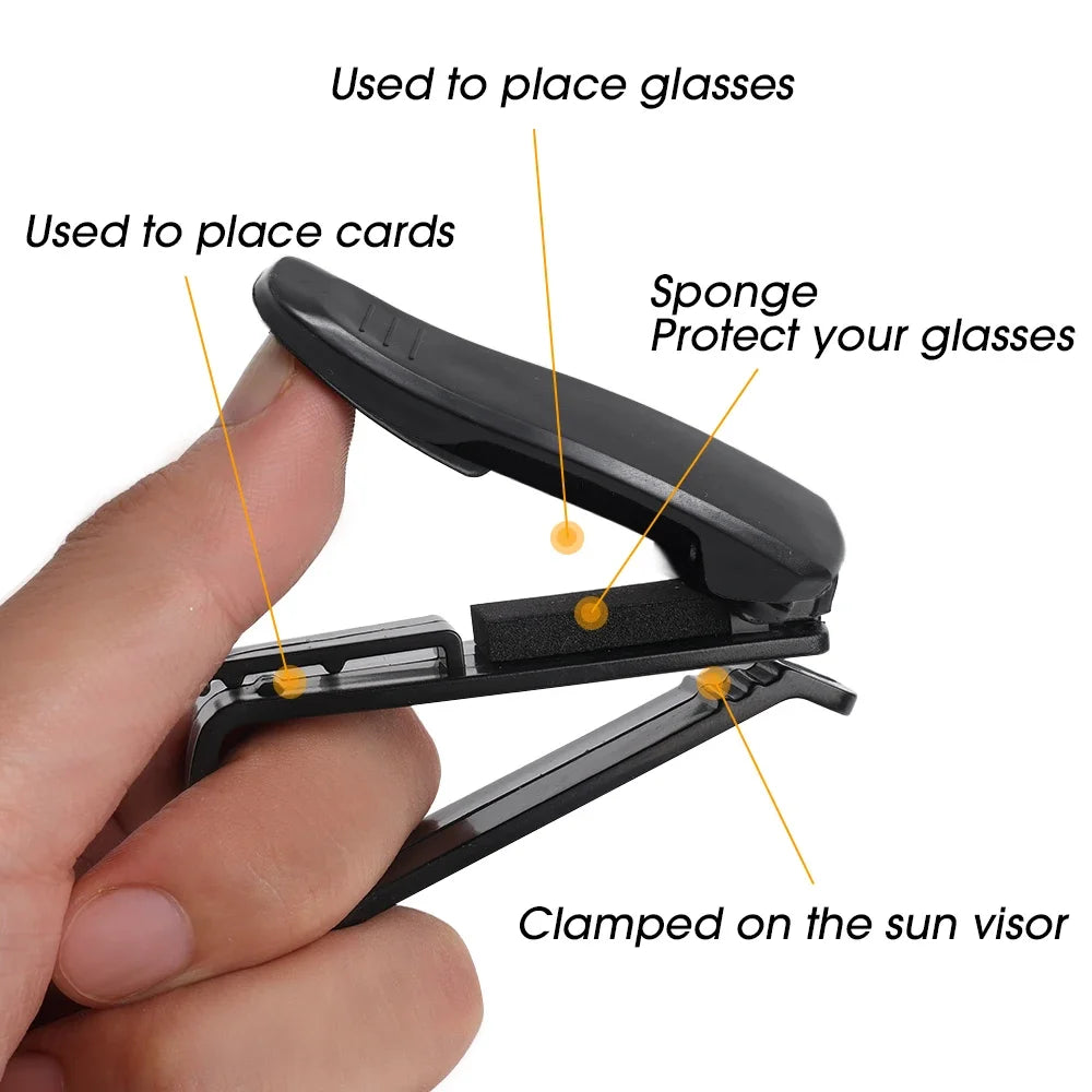 1-5PCS Universal Auto Sun Visor Glasses Car Accessories Box Sunglasses Clip Card Ticket Holder Stand Fastener Case Eyeglasses