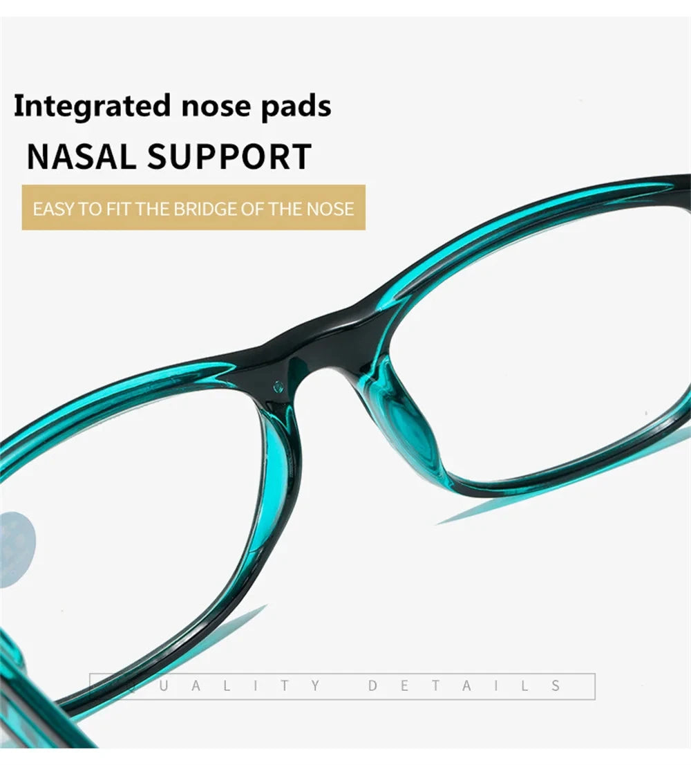Reading glasses Anti Blue Light Reading Glasses Fashion Women Men Clear Square Computer Presbyopic Eyeglasses Spring Legs Frame Eyewear