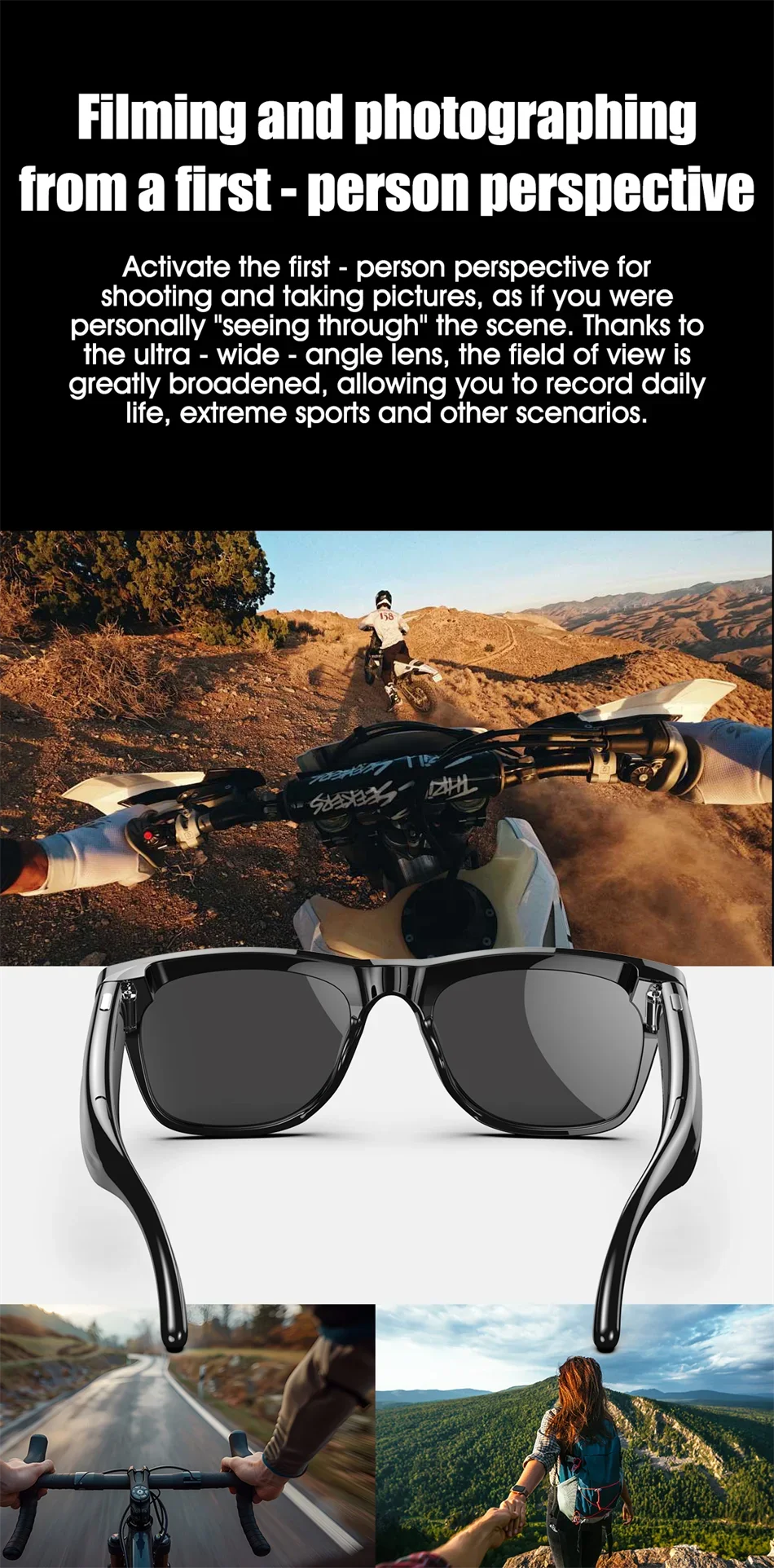 Ai Smart Glasses Unisex 4K HD AI Smart Glasses Chat GPT 100MP Camera Bluetooth Call 260Mah Battery Voice Assistant Control Smart Glasses