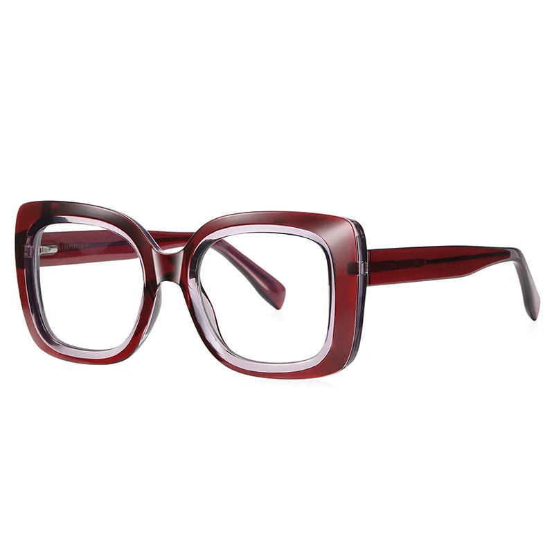 READING GLASSES CLLOIO Trendy Women's Progressive Reading Eyeglasses Simple Square Round Myopia Glasses Anti-Blue Light Prescription Glasses