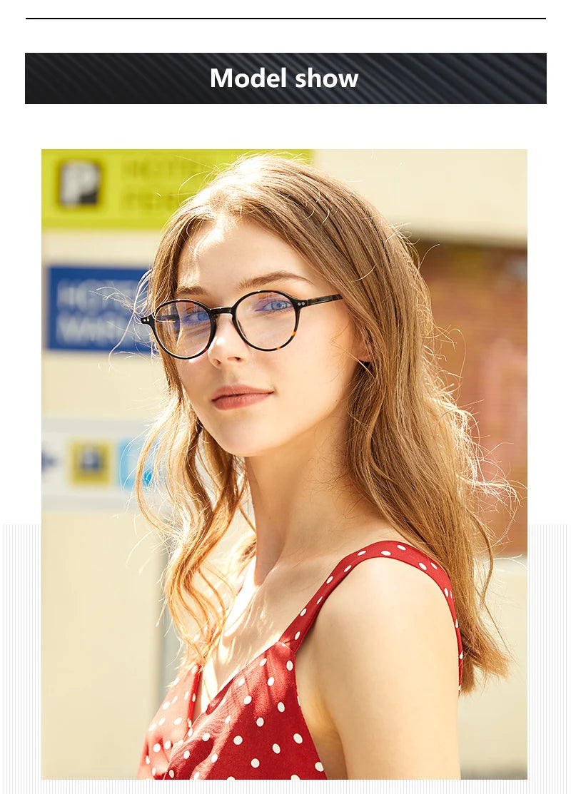 Acetate Anti Blue Light Computer Eyeglasses Unisex