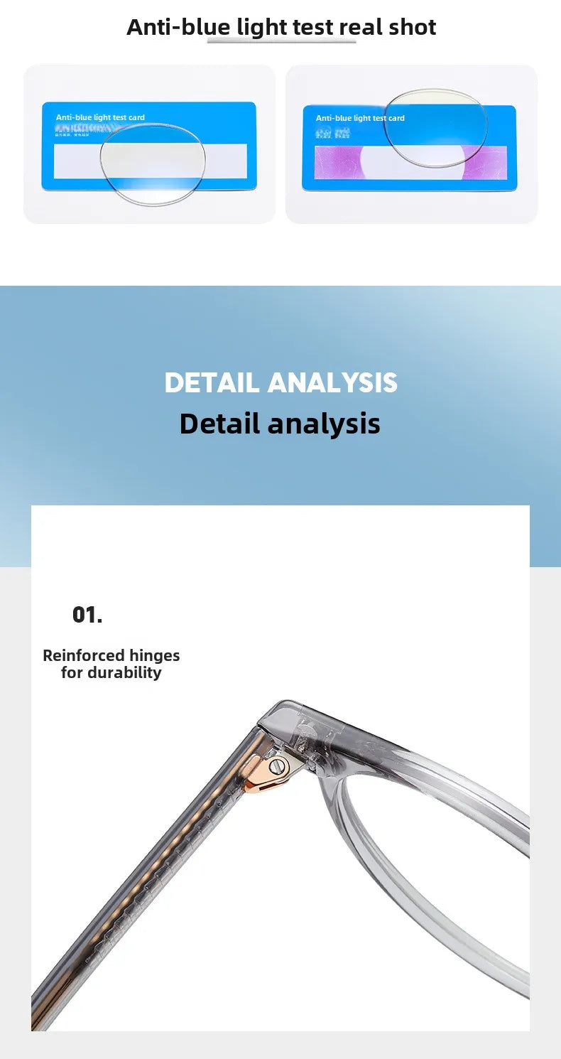 ANTI BLUE LIGHT Round Prescription Glasses Men's Eyeglasses Lunettes Myopia Lenses Eyepieces for Reading Glass Eyewear