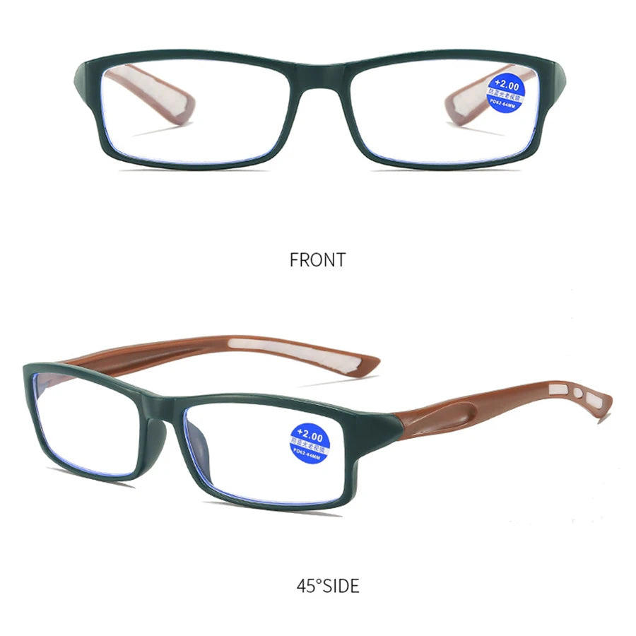 Reading Glasses Women Anti Blue Light Sports Eyeglasses Fashion Man Small Frame Presbyopia Hyperopia Eyewear+1.0+2.0+3.0+4.0