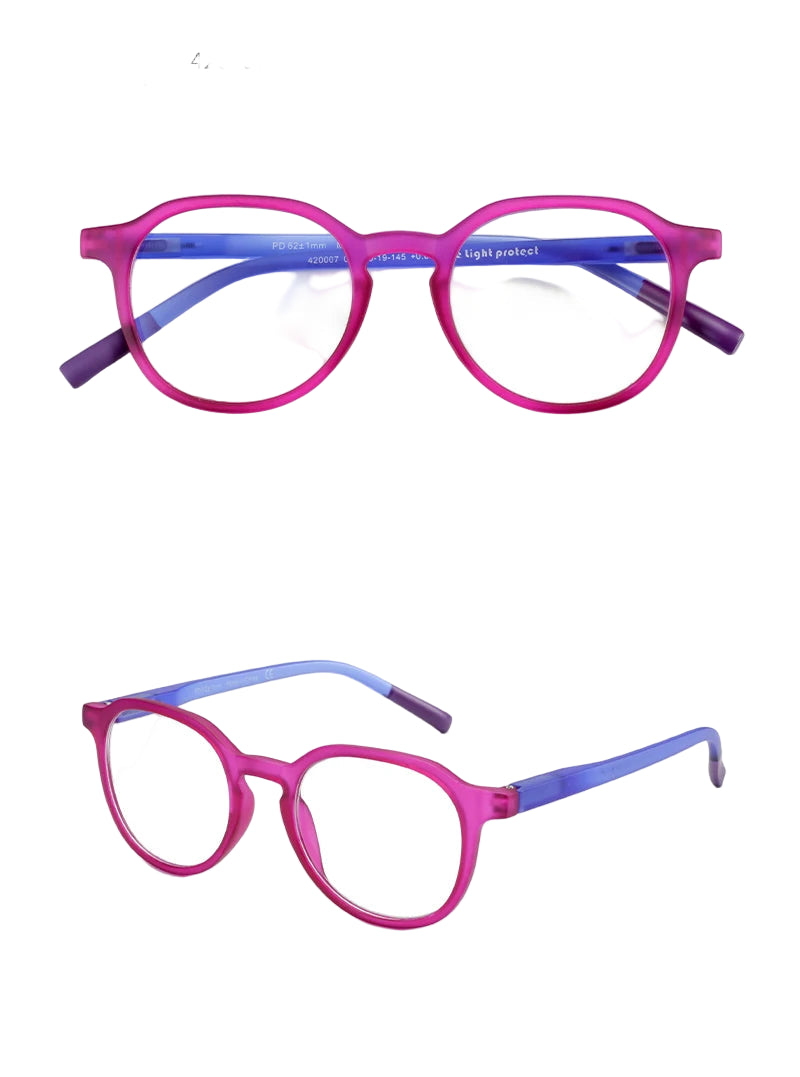 ANTI BLUE LIGHT Retro Circular Glasses Blue Light Blocking Round Computer Eyeglasses for Unisex Fashion